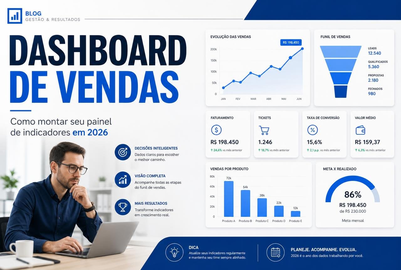 Dashboard de Vendas: Como Montar o Painel da Sua PME